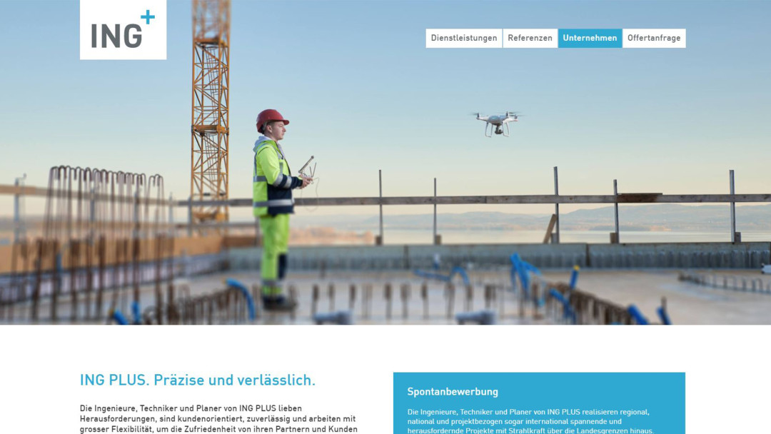 Relaunch Website Unternehmen. ING PLUS Relaunch Website Unternehmen. ING PLUS