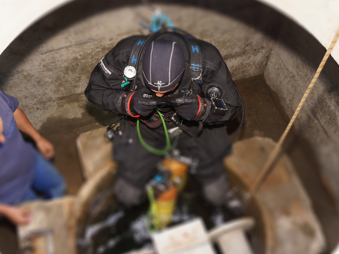 Tauchgang Pumpenrevision Lützelmurg. Tiefbau. ING PLUS 