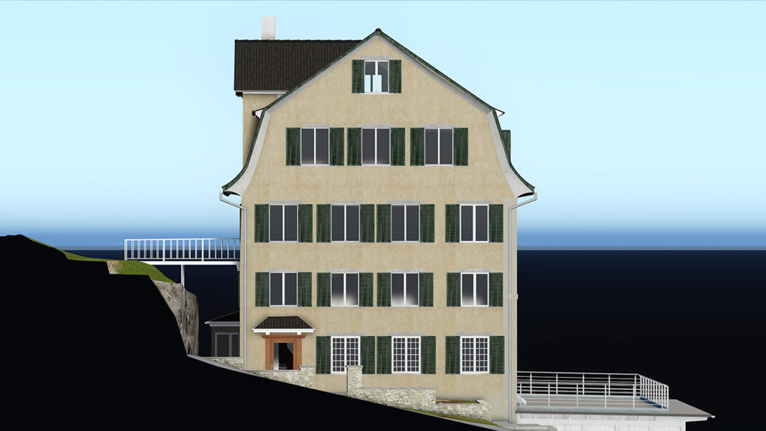 3D-Fassade aus Gebäudeaufnahme. ING PLUS 3D-Fassade aus Gebäudeaufnahme. ING PLUS